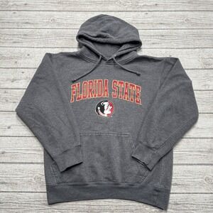 Florida State Hoodie Men's S Gray FSU Seminoles Classic Fleece Pullover Varsity